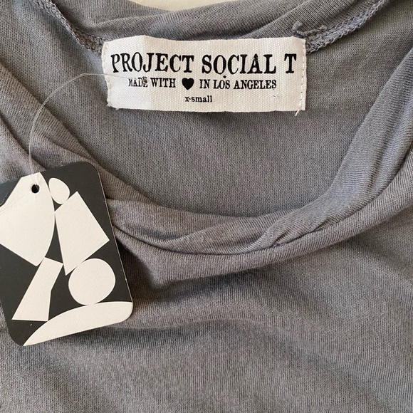 Project Social T Gray Mock Neck Asymmetrical Sundress - Picture 5 of 10